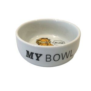 GARFIELD MY BOWL 4 1/4" Ceramic Trinket Dish Garfield Inside Burping By Paws